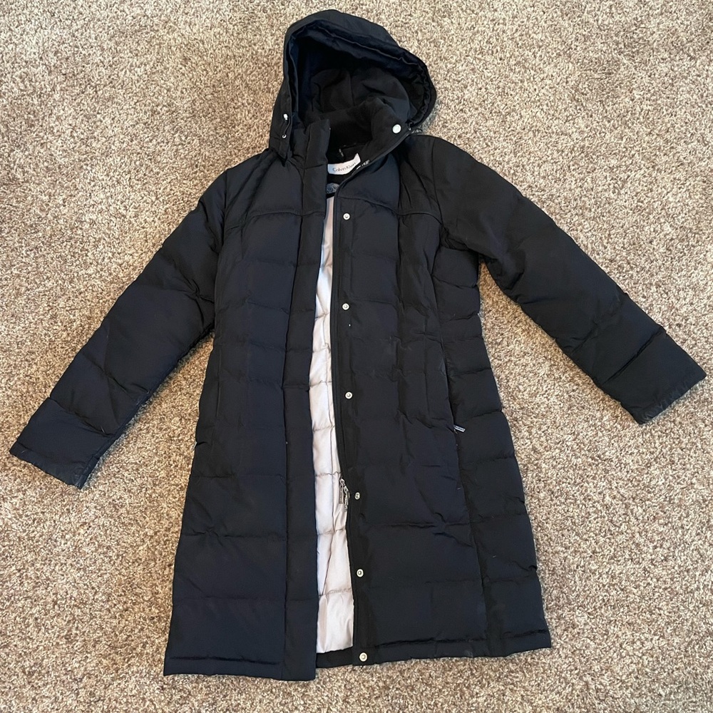 Calvin Klein XS Knee Length Down Jacket